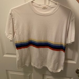 John Galt cropped striped T-shirt